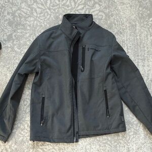 Free Country Men's Charcoal Softshell Jacket- size M
